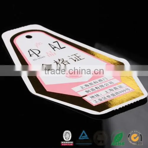 High Effect Customized Brand Name/logo Garment Paper Hang Tags With Ribbon String photo-6