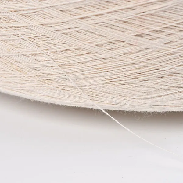 Ne5.5s Raw White Recycled Polyester Cotton Yarn for Weaving Belt Tape photo-4