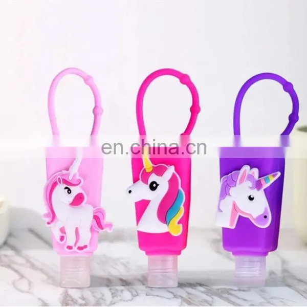 Cute Portable 30ML Plastic Empty Hand Sanitizer Bottle With Silicone Holder photo-5