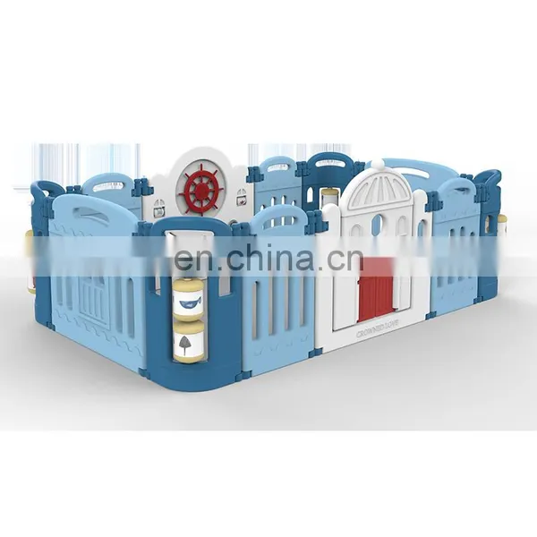 Indoor Children Portable Safety Baby Fence Kids Removable Cheap Play Yard Plastic Baby Playpens for Playground photo-4