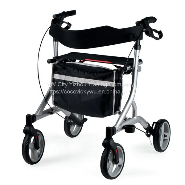 Ralon Aluminum Frame Assisted Walking Wheelchair Disabled Walker Rollator Walker