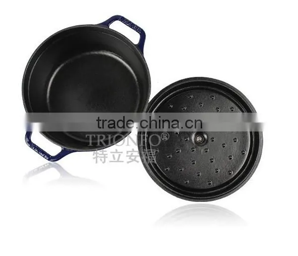 Trionfo Blue Pot Pre-seasoned Cast Iron Cookware Enameled Casserole Hot Pot Manufacturer China photo-2