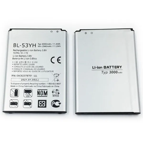 3000mAh BL 53YH Digital Battery For LG G3 D850 D851 D855 LS990 D830 D690 VS985 F400 G3 2017 Year BL-53YH Replacement Batteries photo-5
