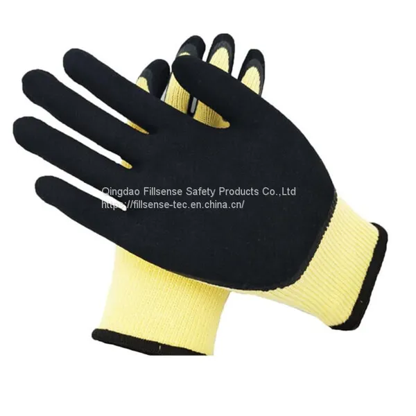 10Gauge 21S Cotton Liner Latex Micro Sandy Palm and Thumb Coated Agricultural Work Gloves photo-2
