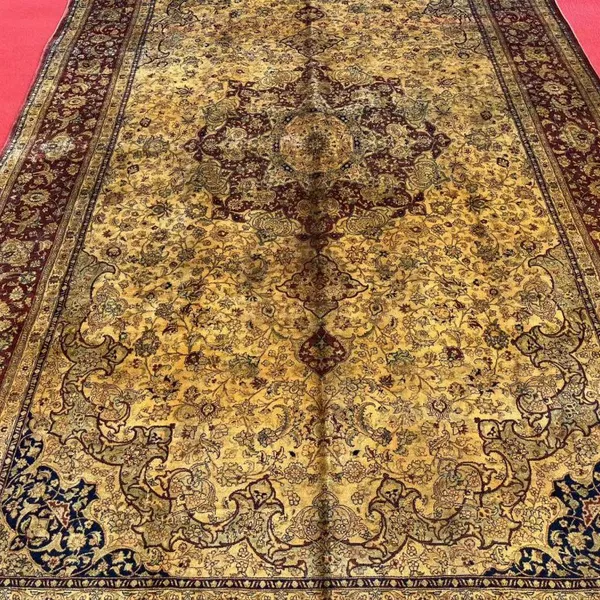 6x9 ft Antique Handmade Silk Collection Persian Carpet and Rug photo-3