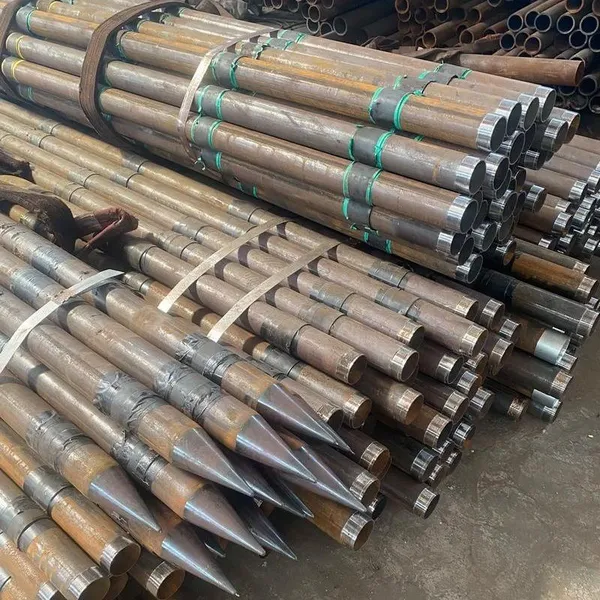 Mild Carbon Steel Umbrella Pipe Injection Grouting Tube Grout Pipe for Tunneling Construction and Forepoling photo-4