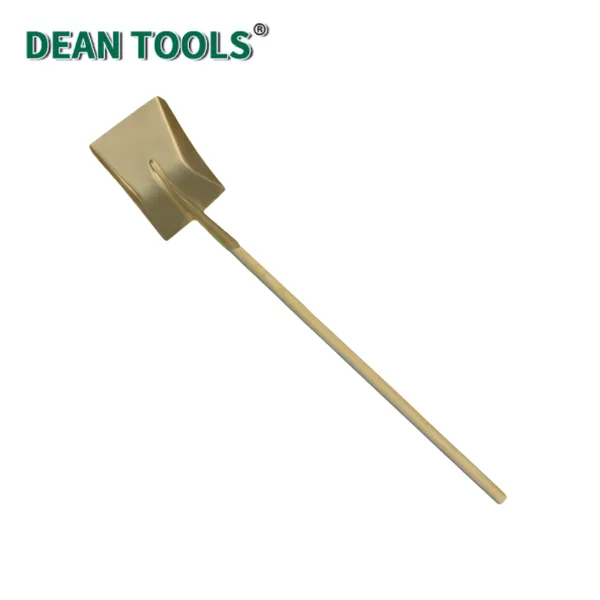 Non-Sparking Brass Square Shovel With Long Handle Industrial Safety Hand Tool photo-3