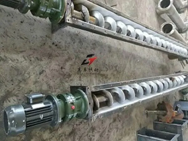 Inclined Stainless Steel Shaftless Screw Conveyor For Cement & Bulk Building Materials