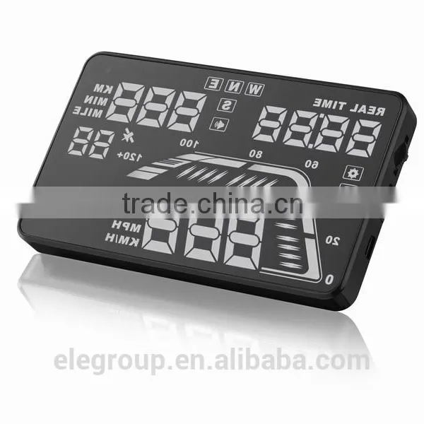 Universal 5.5" Inch Q7 LED Head Up Digital Display Car GPS OBD2 HUD photo-3