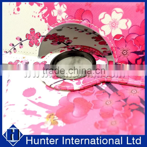 Pink Flower Rotating Tablet Case For IPad Mini 4 photo-6