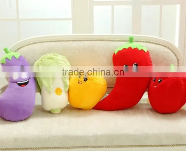 Cute Face Design Cartoon Red Chilli Shape Vegetable Pillow Kids Pillow photo-3
