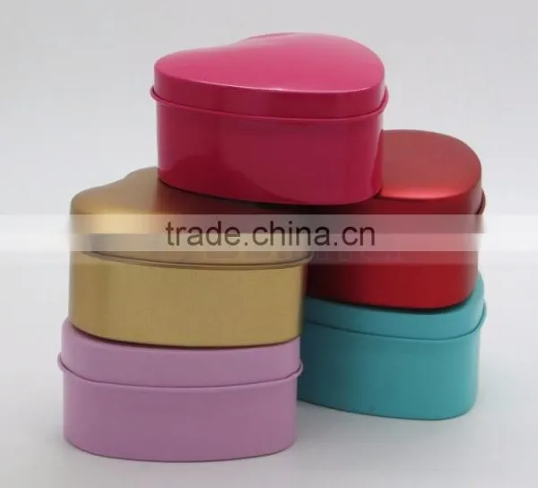 0.23mm Thick Tin Plate Cheap Price Multi Color Candy Heart Shape Gift Tin Case photo-5