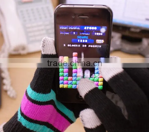 Smartphone Gloves/ Touch Screen Gloves/ Knitted Bluetooth Gloves photo-6