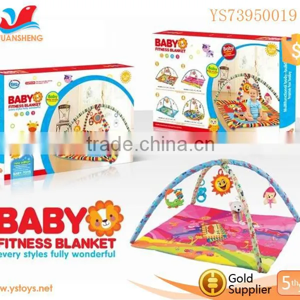 Lovely Colourful Plastic Baby Safety Fitness Frame With Baby Rattle Baby Play Gym Blanket photo-5