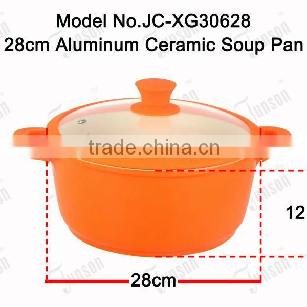 Ceramic Soup Pan With Silicon Nob and Protector/28cm Induction Soup Pot/Die Cast Aluminum Stock Pots photo-2