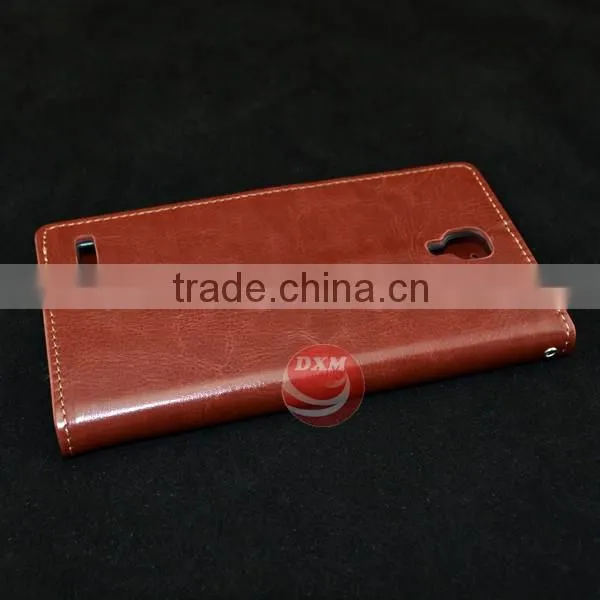 Luxury Crazy Horse Wallet Leather Case for Xiaomi Redmi Note Case With Card Slots photo-3