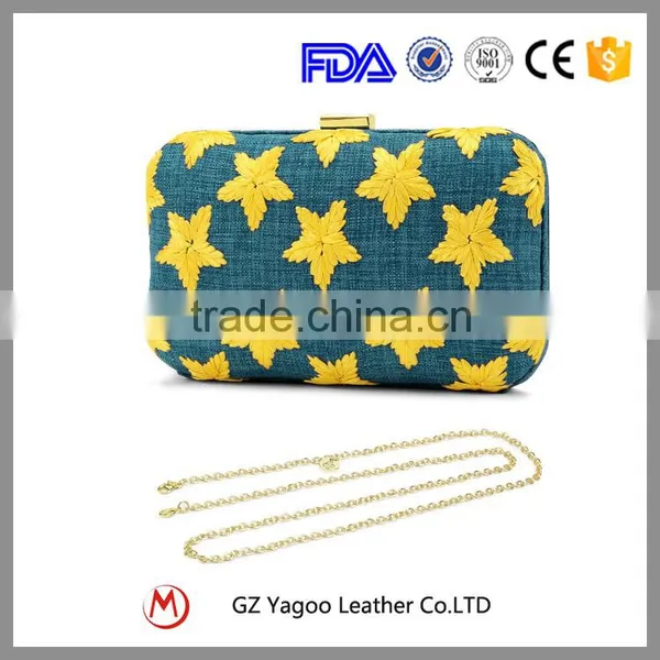 Factory Price Fashion Design Canvas Evening Clutch Bags for Ladies photo-3
