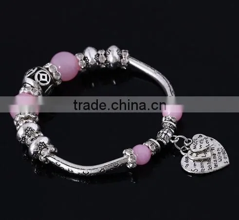 TOP BEST SELLING Wholesale Elegant DIY Heart Bead Bracelet/ photo-4