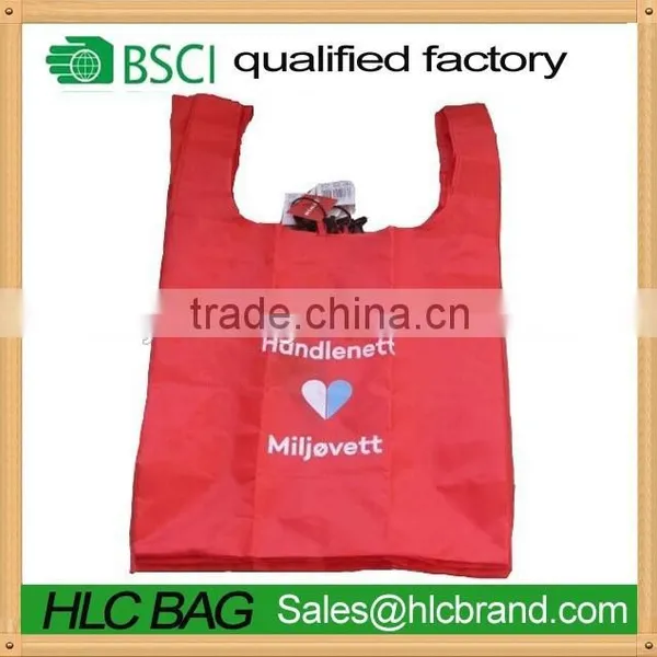 Hot Sale Eco-friendly Red Polyester Recycled Bag Eco-friendly Bag