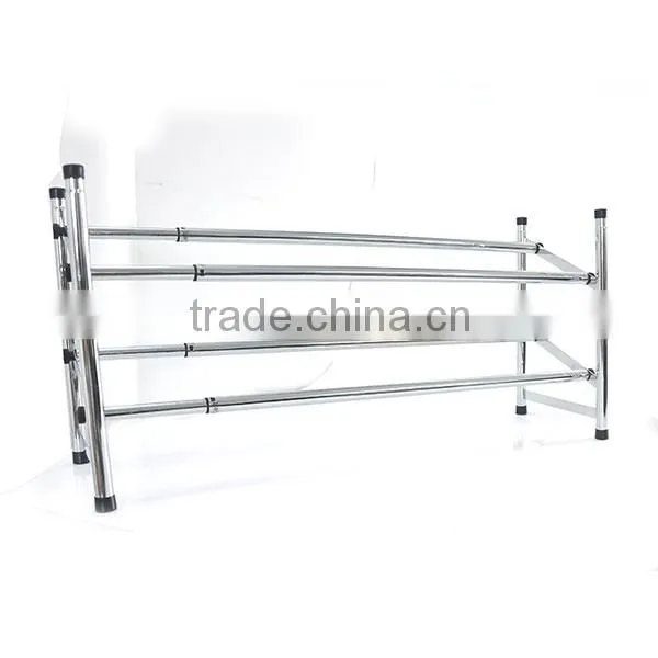 Multipurpose Flexible Floding Metal Wire Stainless Steel Iron Tubes With Plated Shoe Rack Shoe Shelf for Cabinet for Living Room photo-3