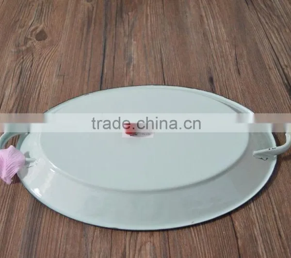 Oval Logo Cusomized Party Fruit Enamel Tray photo-2