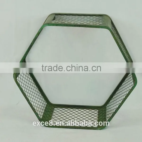 Vintage Wrouhgt Metal Wall Shelf for Flower Stand & Home &garden Decoration photo-2