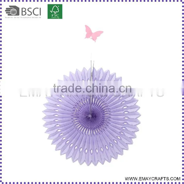 Wedding Favor Foldable Wall Hanging Tissue Paper Fan photo-2