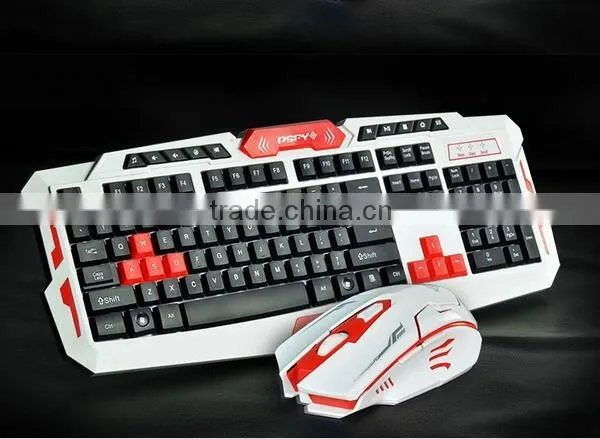 2.4G Wireless Ergonomic Usb Gaming Keyboard & 6 Buttons Optical Mouse Set photo-4