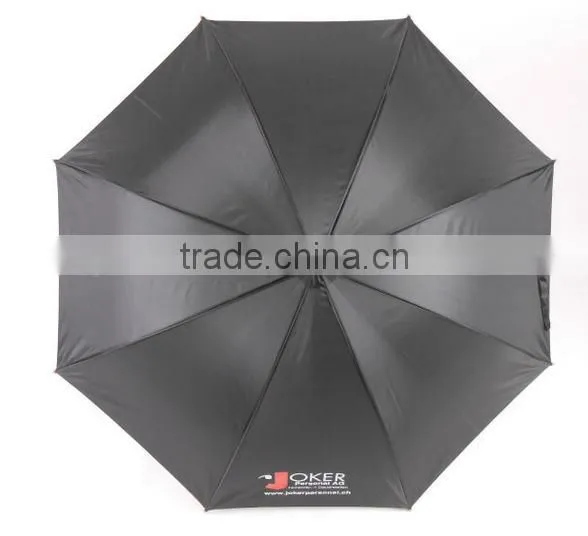 23 Inches Black Color Wooden Handle Umbrella Wholesaler photo-2