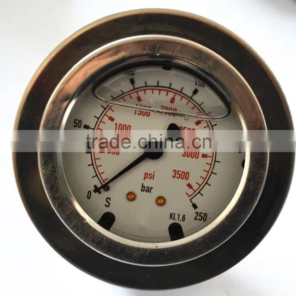 High Quality Liquid Filled Bar Pressure Gauge