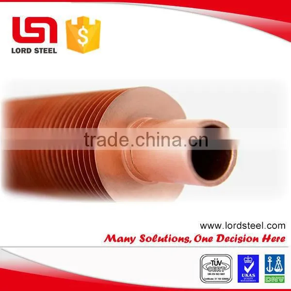 Evaporator Fin Copper Tube , Heat Exchanger Finned Tube