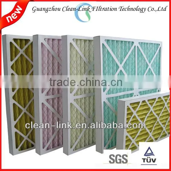 Medium Efficiency Anti-humidity Foldaway Paper/ Metal Frame Synthetic Filter With Large Dust Holding Capacity and Large Air Flow