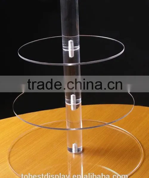 Handmade High Clear 4 Tiers Round Acrylic Cake Stand/5 Tier Acrylic Wedding Cake Stand/acrylic Cupcake Stand