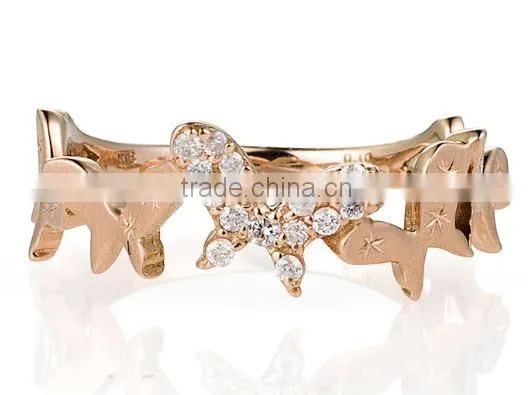 Fine Jewelry Butterfly Ring With Little Diamonds photo-2