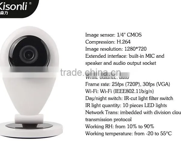 720P HD Wifi IP Camera Wireless Webcam With Video Recording TF Card For Smart Phone photo-2