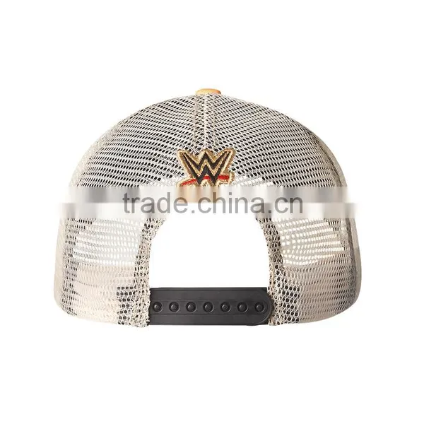 Wholesale Jean Fabric Embroidery Patch Logo Worn Out Trucker Mesh Cap photo-4