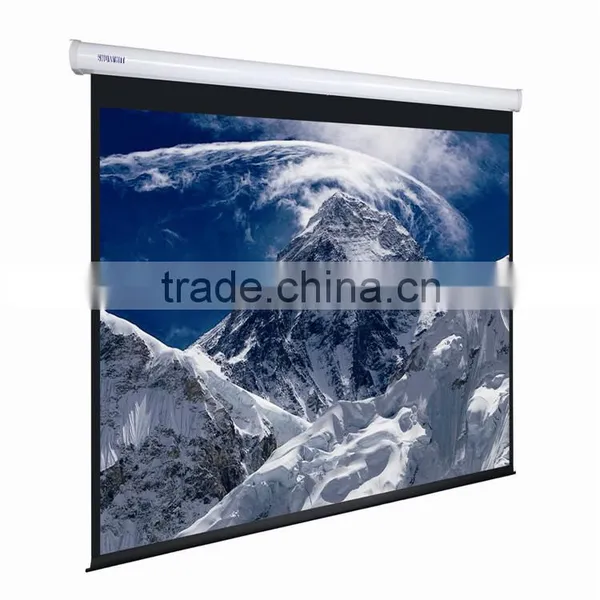 60" 1:1 Matte White Electric Projection Screen photo-2