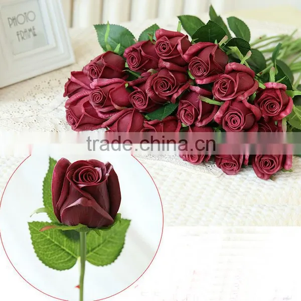 Wholesale Rose Flower Artificial Flowers Artificial Wedding Cheap Artificial Red Rose Flower pu Artificial Flower Rose Flower photo-6