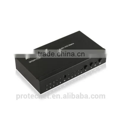 Professional Audio Video 4X2 IR Control SPDIF/TOSLINK Digital Otical Audio Matrix for Conference System photo-6