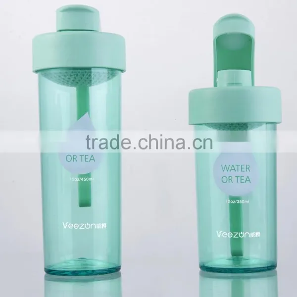 BPA Free Clear Plastic Joyshaker Drinking Water Bottle With Handle photo-6
