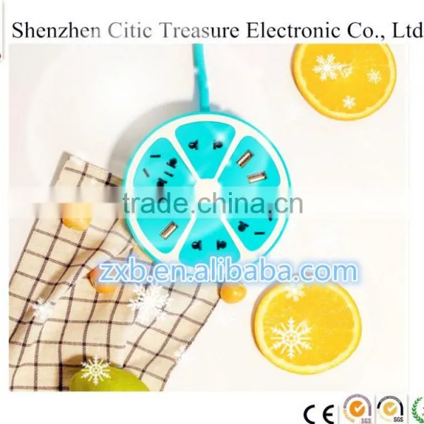 Colorful Funny USB Socket Manufacture Cheapest USB Socket 4 USB Ports Hexagon Socket