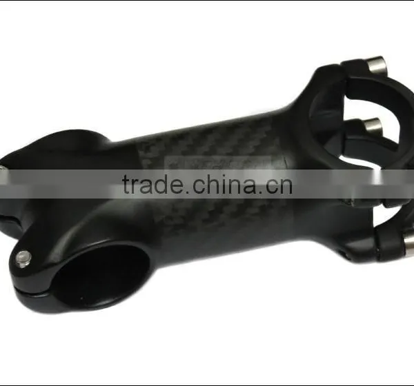 OEM No Logo Aluminium Plus 3K Carbon Fiber Bicycle Stem Rise Road Bicycle Accessories Bike Parts Black 90-110mm ST2341 photo-4