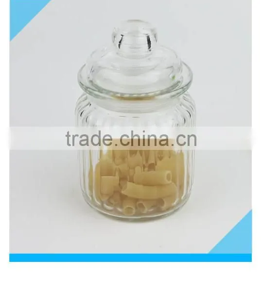 300ml Fancy Round Glass Candy Jar With Glass Lid photo-5