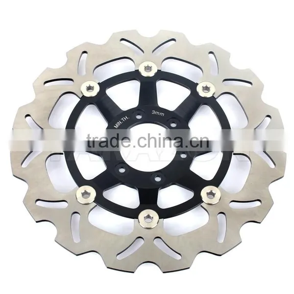 Street Bike Aluminum Alloy Motorcycle Wave Floating Brake Disc Rotor photo-2