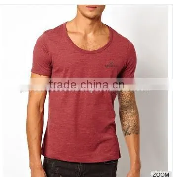 High Quality Men's Scoop Neck Cotton T-shirt