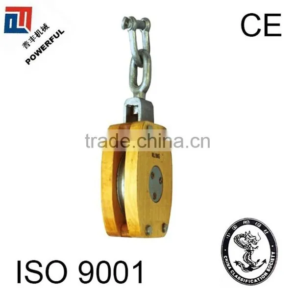 WITH SHACKLE JIS EYE TYPE TRIPLE WOODEN PULLEY photo-4