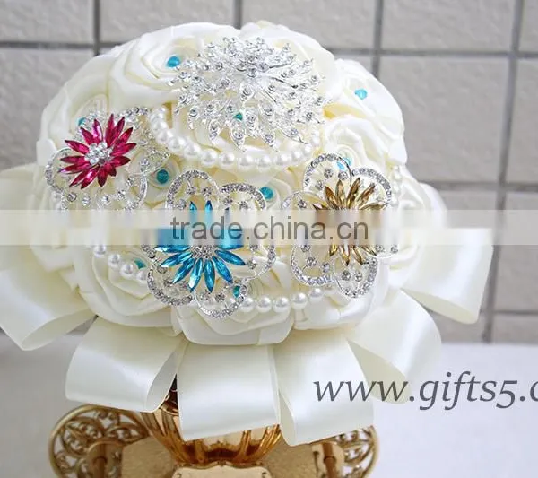 Graceful Wedding Brooch Bouquet Beaded Bouquet Bridal Bouquet photo-2