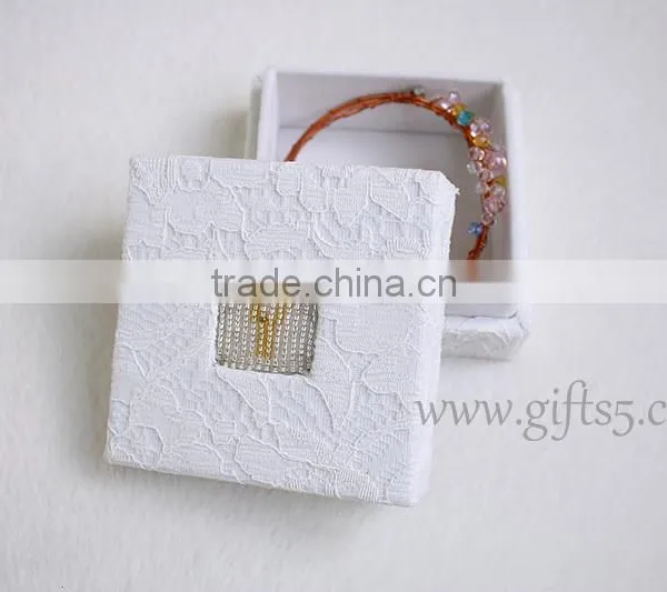 Personalized Custom Handmade Made Jewelry Boxes With Beaded Name Plate of Y photo-3