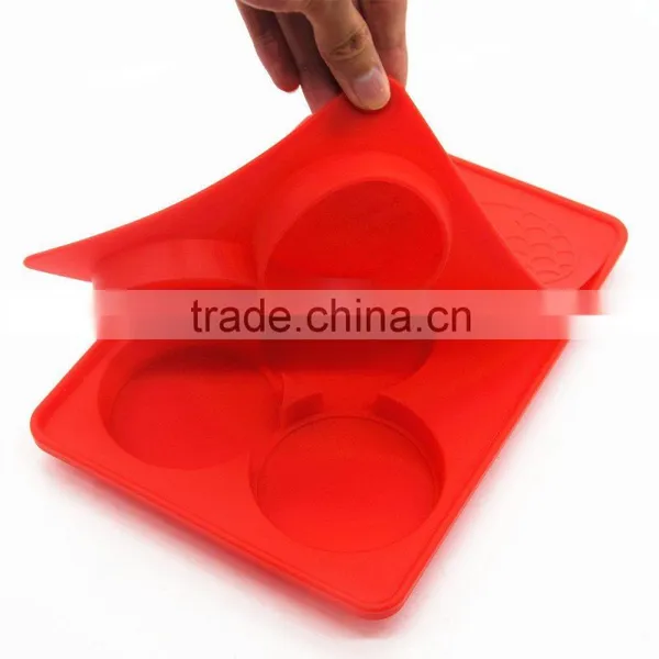 Wholesale New BPA Free FDA Food Grade 5 in 1 Non Stick Round Circle Silicone Hamburger Press