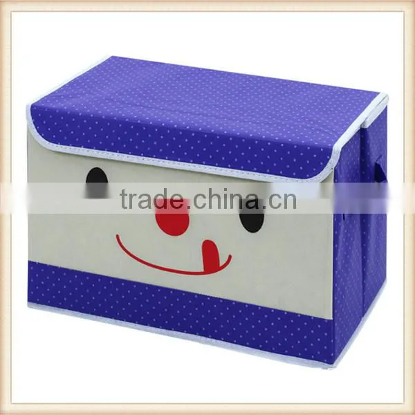 Cute Smile Face Non Woven Fabric Foldable Storage Box photo-4
